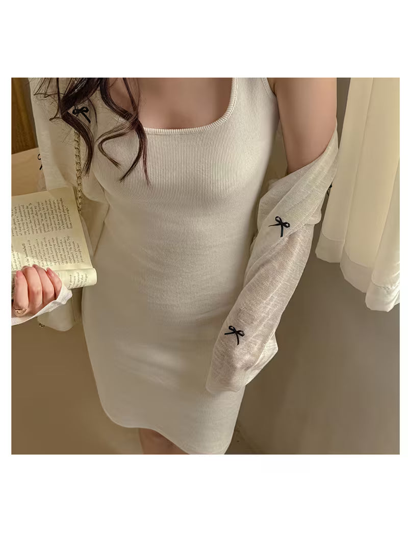 1pc Pure Camisole Dress for Women in Spring And Summer, Sexy And Spicy, Slim Fit And, Wrapped Buttocks Skirt