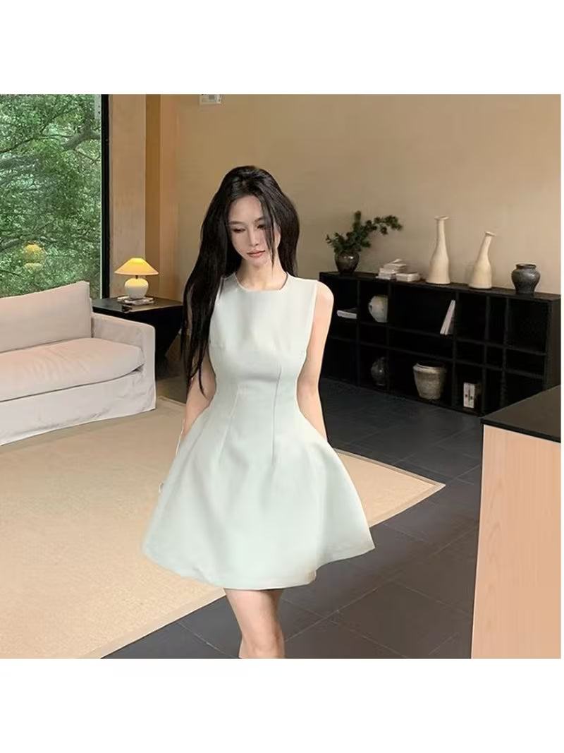 Black Sleeveless Dress for Women, 2026 New Summer Model, Stunning French-style Dress with a Waist-cinching Design for a Effect