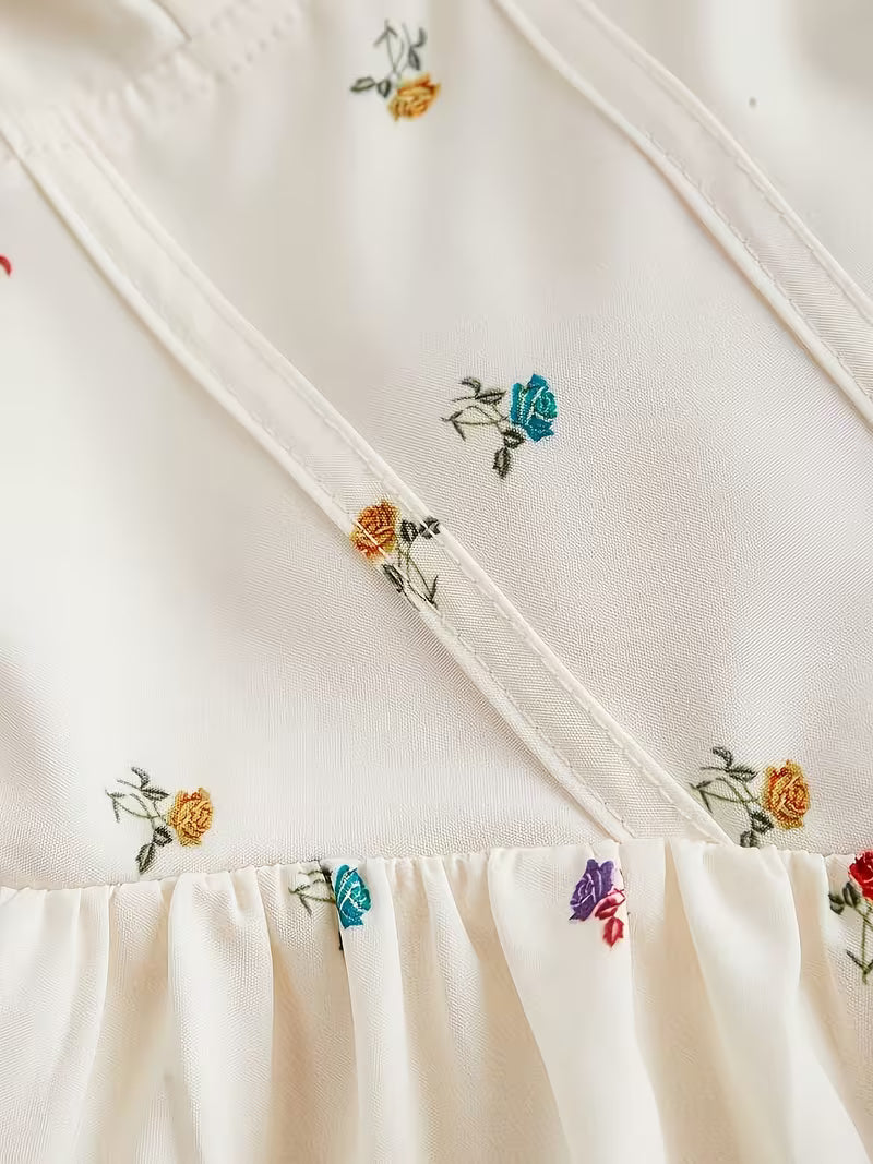 Cute and Elegant Floral Print Dress