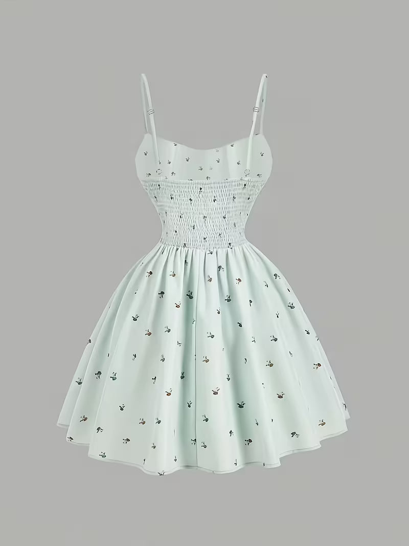 Cute and Elegant Floral Print Dress