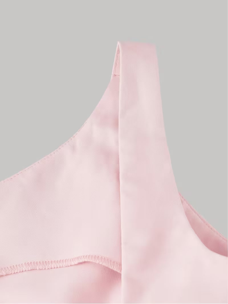 Women's Pink Backless Bow-Tied Strappy Boat Neck Tank Top, Suitable for Summer Holidays, Spring and Summer, Valentine's Day, Elegant Parties, Celebrations, Beach Vacations, and Other Occasions. with an Elegant Style, It Is Ideal for Weddings