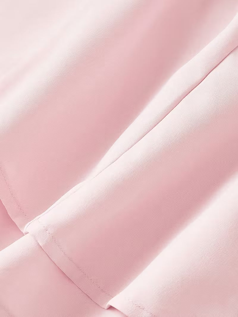 Women's Pink Backless Bow-Tied Strappy Boat Neck Tank Top, Suitable for Summer Holidays, Spring and Summer, Valentine's Day, Elegant Parties, Celebrations, Beach Vacations, and Other Occasions. with an Elegant Style, It Is Ideal for Weddings