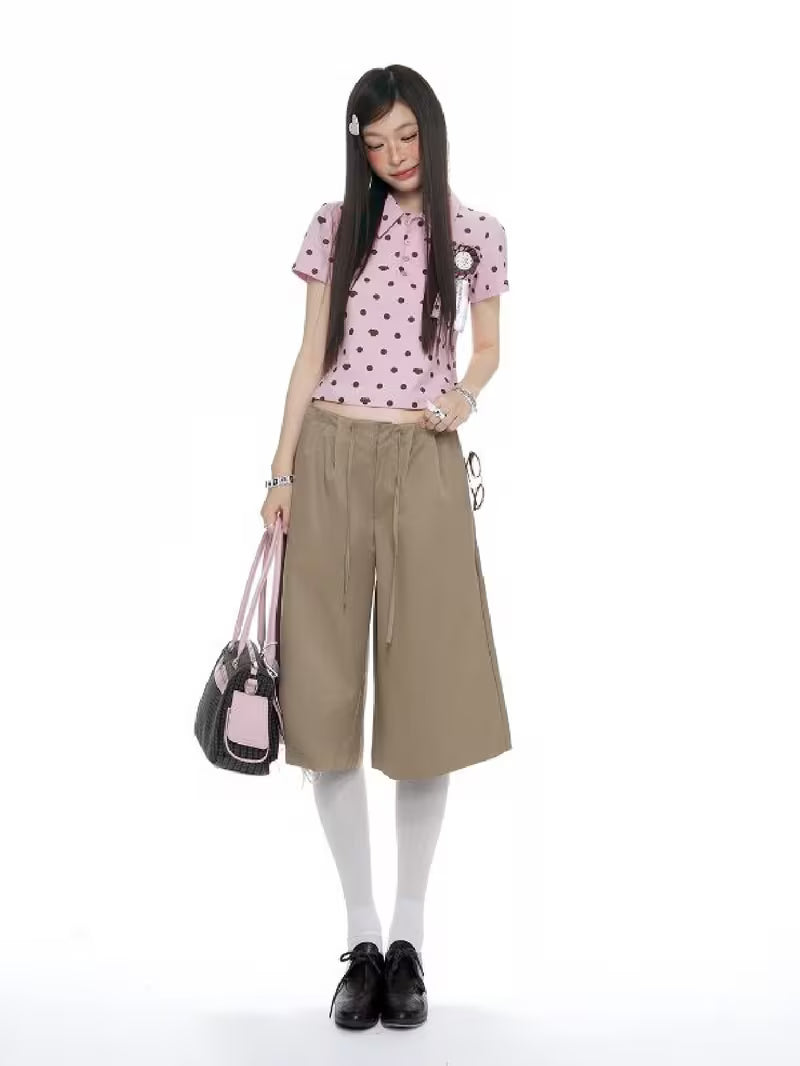 2026 New Summer Korean Style Relaxed Casual Pants for Women with Elastic Waist, Loose, Comfortable