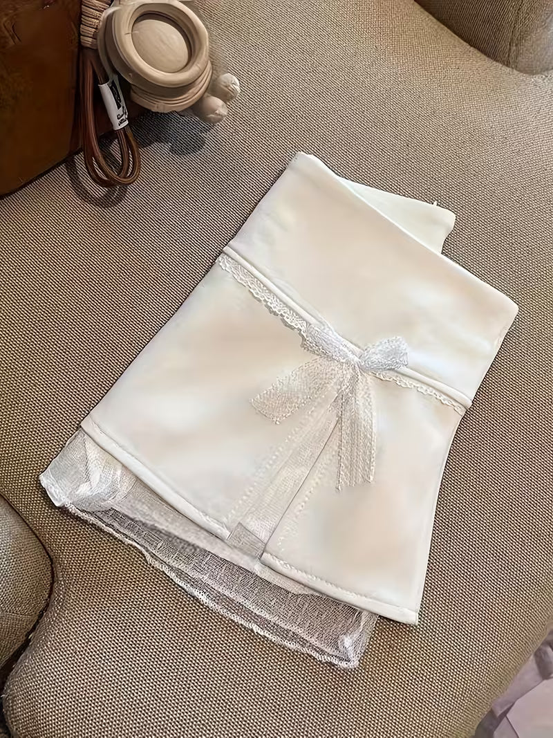 Women's White High-Waisted Short Skirt - Stretchy Bodycon Mini Skirt with & Smooth Texture, -Season Casual to Party Wear, Hand Washable Slim-Fit Skirt for Jeans Dress