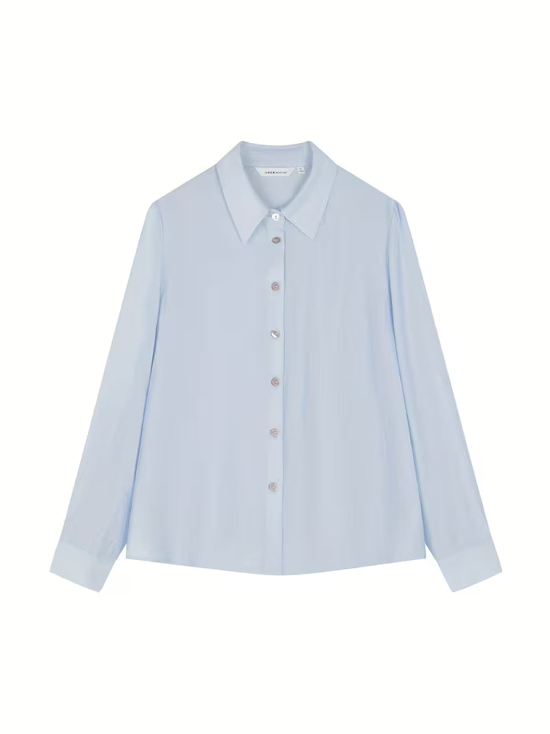 Women's Shirt, Soft and Flowing Fabric with Designer Color Gradient, Fit with Regular Shoulders, Casual and Commutable, Spring/Summer Clothing, Daily Commute Style