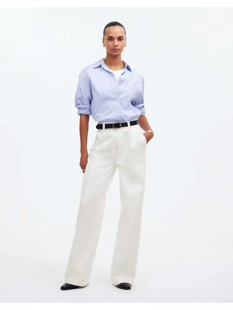 Madewell The Harlow Jeans Women's 29 Tile White Denim Baggy Wide Leg